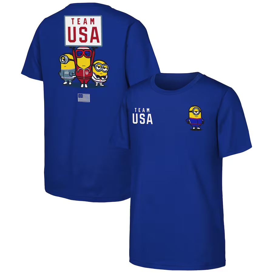 Men 2024 USA Champions blue nike t shirts style 2